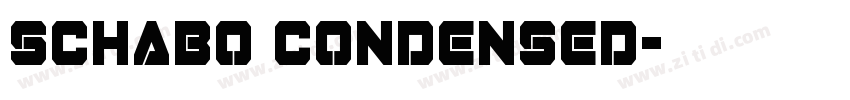 SCHABO CONDENSED字体转换